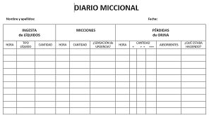 Ejemplo de diario miccional